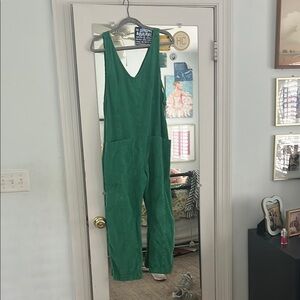 Free People Vibrant Green Jumpsuit